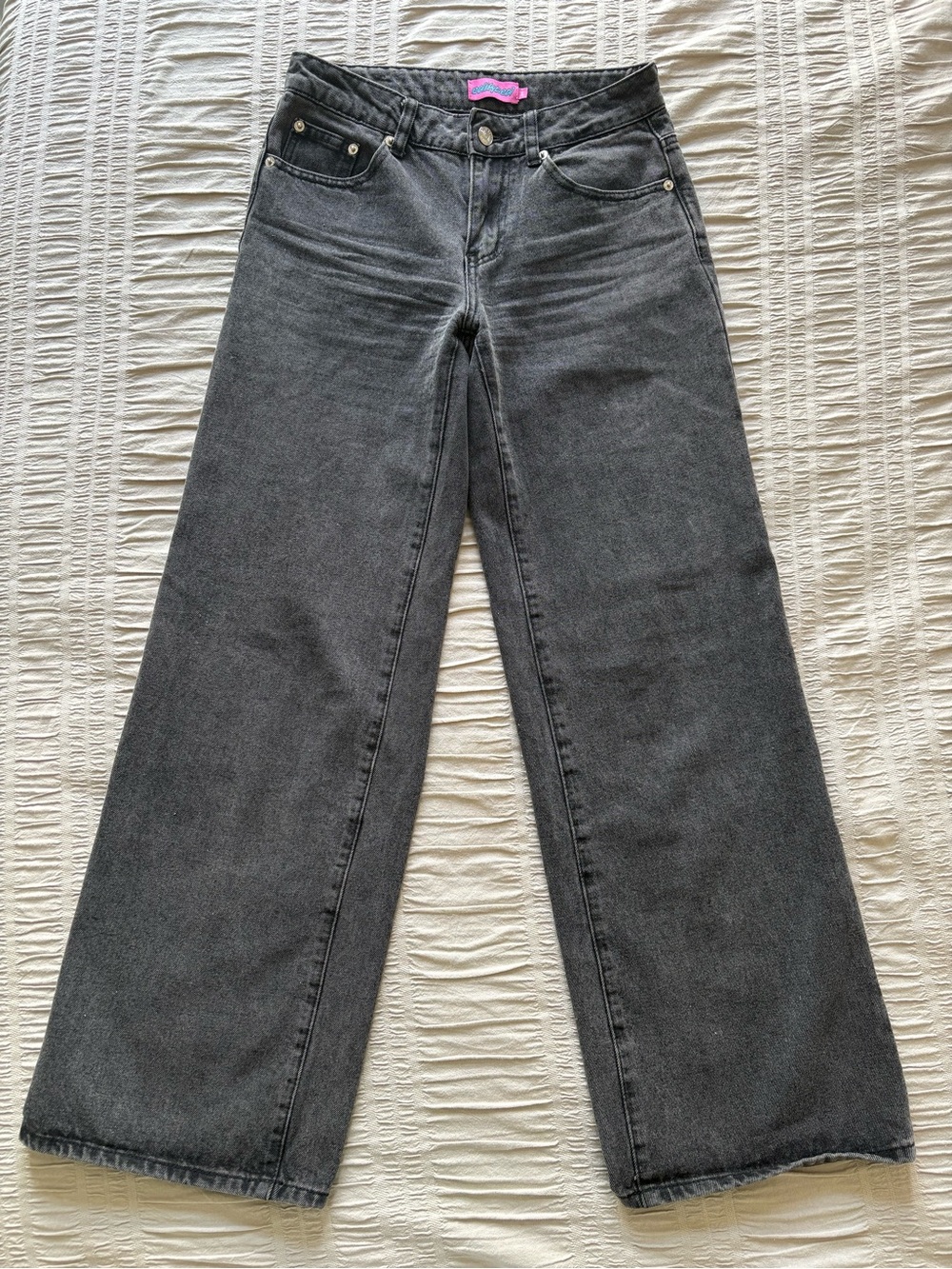 Raelynn Washed Low Rise Baggy Jeans (edikted)